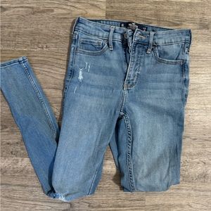 Hollister high rise super skinny medium wash
